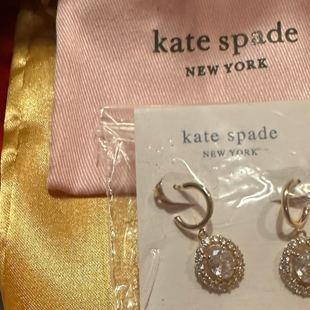Kate Spade Silver and Gold Crystal Earrings